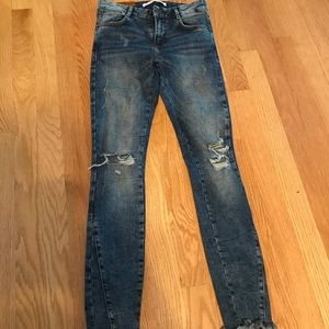 Zara distressed jeans